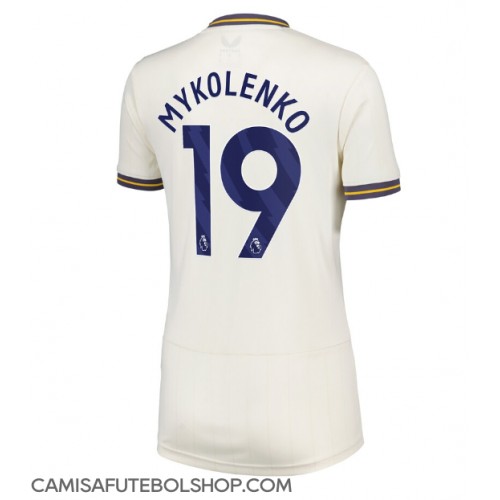 Camisa de time de futebol Everton Vitaliy Mykolenko #19 Replicas 3º Equipamento Feminina 2024-25 Manga Curta